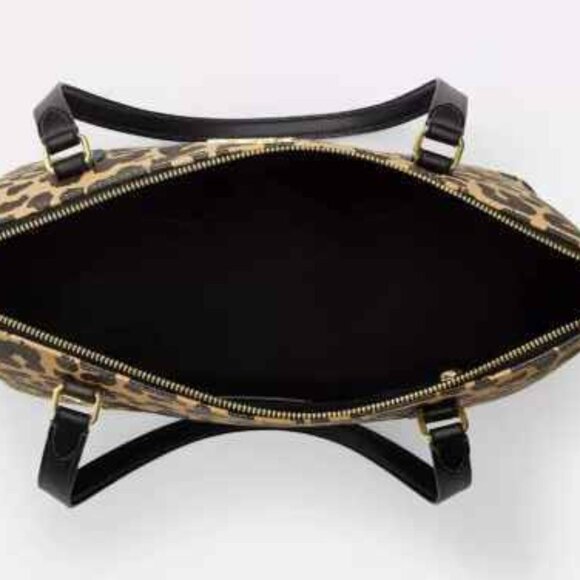 Coach Gallery Tote Bag w Leopard Print - Picture 3 of 6